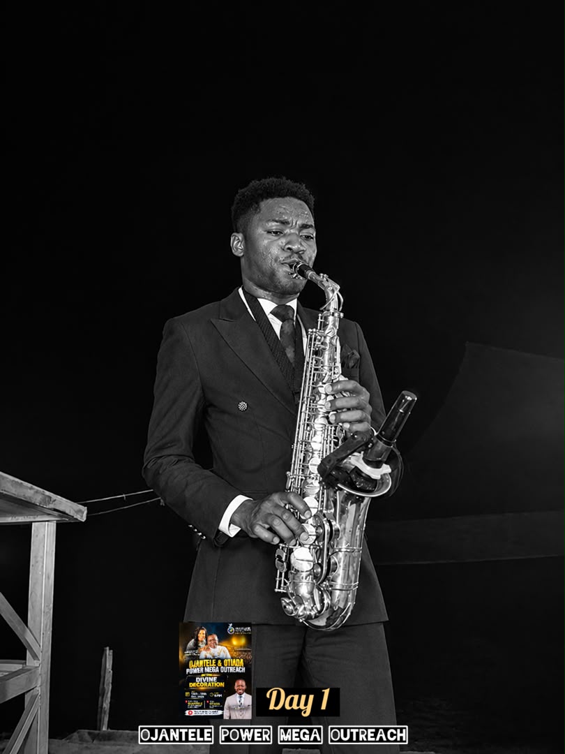 Saxophonist ministering in music