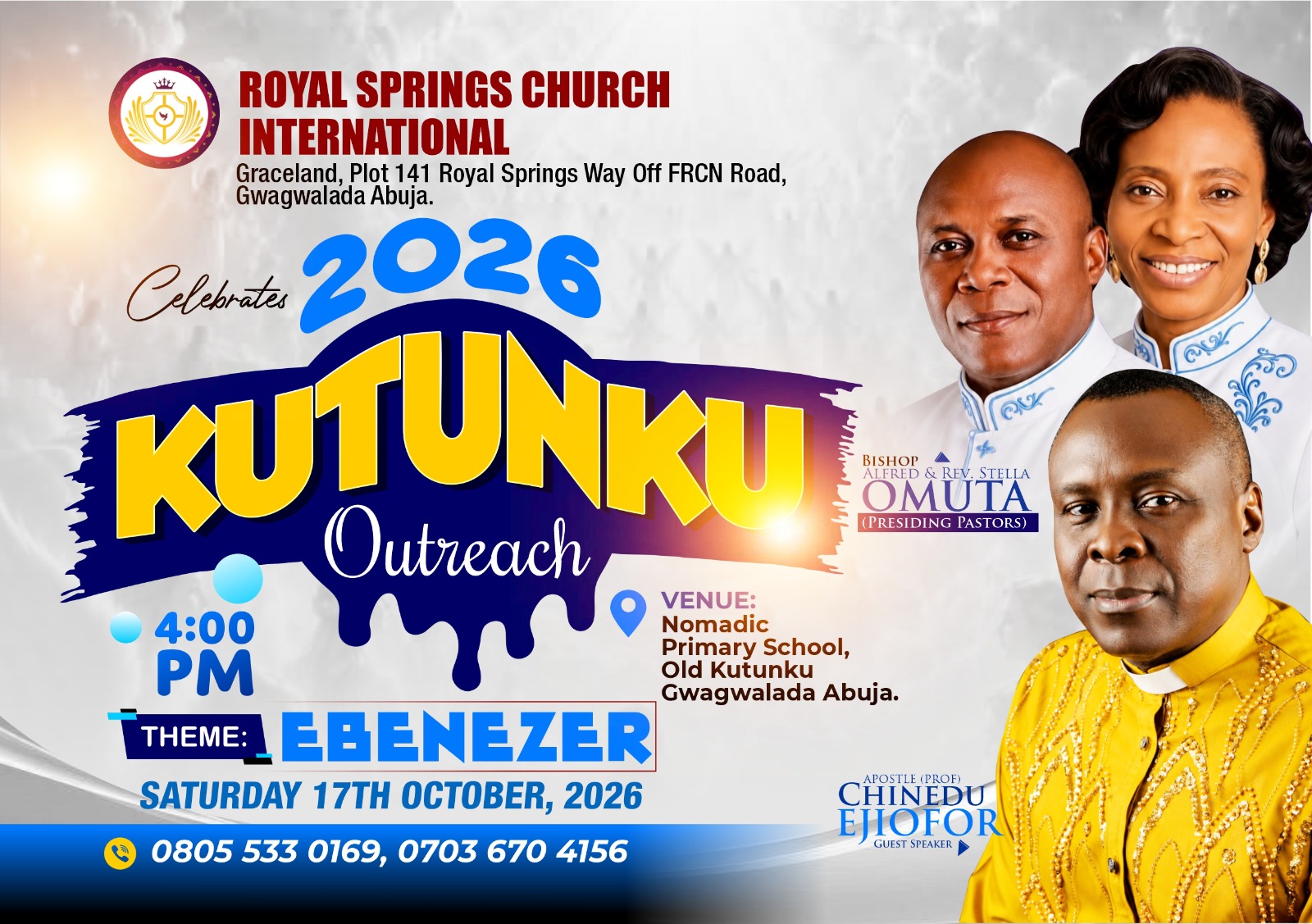 2026 KUTUNKU Outreach — EBENEZER, 17th & 24th October 2026, Gwagwalada, Abuja